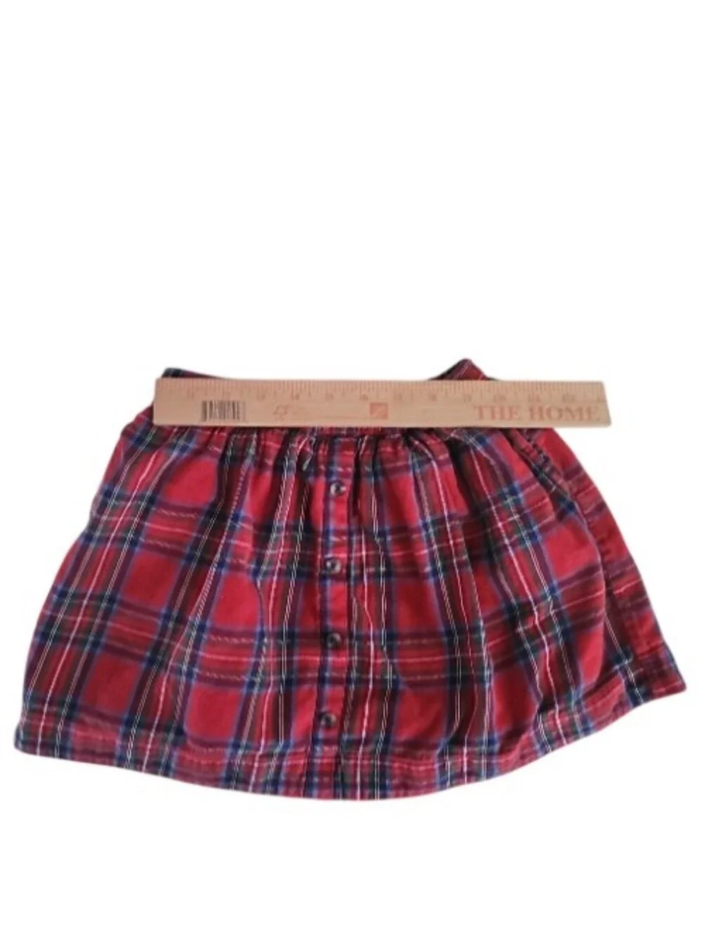 Mini Boden Plaid Skirt Girls 5-7 Years Red Tartan Lined Cotton Holiday Christmas
